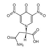 (S)-4-amino-2-(3,5-dinitro-4-oxopyridin-1(4H)-yl)-4-oxobutanoic acid Structure
