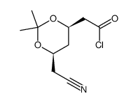 ((4R,6R)-6-cyanomethyl-2,2-dimethyl-[1,3]-dioxan-4-yl)-acetic acid chloride结构式