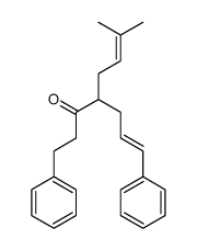 7-methyl-1-phenyl-4-(3-phenylprop-2-enyl)oct-6-en-3-one Structure