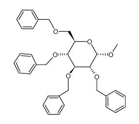 甲基2,3,4,6-四-O-苄基-D-甘露吡喃糖苷结构式