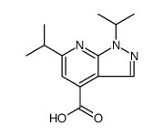 1,6-二异丙基-1H-吡唑并[3,4-b]吡啶-4-羧酸结构式
