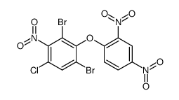 (2,6-dibromo-4-chloro-3-nitro-phenyl)-(2,4-dinitro-phenyl)-ether结构式