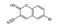 6-溴-3-氰基-2-亚氨基香豆素结构式