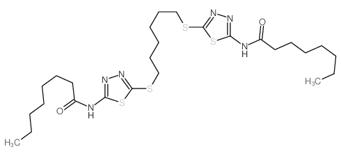 Octanamide,N,N'-[1,6-hexanediylbis(thio-1,3,4-thiadiazole-5,2-diyl)]bis- (9CI) structure