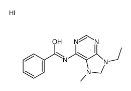 N-(9-ethyl-7-methyl-8H-purin-3-ium-6-yl)benzamide,iodide结构式