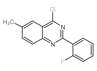4-氯-2-(2-氟苯基)-6-甲基喹唑啉结构式