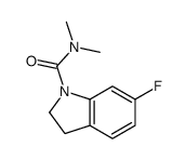 6-fluoro-N,N-dimethyl-2,3-dihydroindole-1-carboxamide结构式