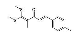 (E)-2-Methyl-1,1-bis-methylsulfanyl-5-p-tolyl-penta-1,4-dien-3-one Structure