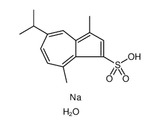 1-Azulenesulfonic acid, 3,8-dimethyl-5-(1-methylethyl)-, sodium salt, hydrate (2:2:1) Structure