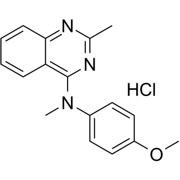N-(4-甲氧基苯基)-N,2-二甲基-4-喹唑啉胺盐酸盐结构式