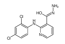 2-(2,4-dichloroanilino)pyridine-3-carbohydrazide结构式