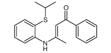 1-phenyl-3-(2-propan-2-ylsulfanylanilino)but-2-en-1-one结构式
