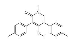 4-methoxy-1-methyl-3,5-bis(4-methylphenyl)pyridin-2-one结构式