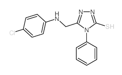 5-{[((4-氯苯基)氨基]甲基}-4-苯基-4H-1,2,4-三唑-3-硫醇结构式