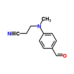 N-甲基-N-氰乙基-4-氨基苯甲醛结构式