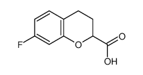 7-fluoro-3,4-dihydro-2H-chromene-2-carboxylic acid结构式