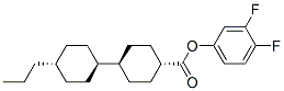 [1,1'-Bicyclohexyl]-4-carboxylic acid, 4'-propyl-,3,4-difluorophenyl ester, [trans,trans] Structure