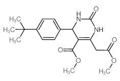 methyl 4-(4-tert-butylphenyl)-6-(2-methoxy-2-oxoethyl)-2-oxo-3,4-dihydro-1H-pyrimidine-5-carboxylate结构式
