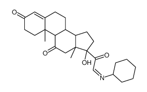 (8S,9S,10R,13S,14S,17R)-17-(2-cyclohexyliminoacetyl)-17-hydroxy-10,13-dimethyl-1,2,6,7,8,9,12,14,15,16-decahydrocyclopenta[a]phenanthrene-3,11-dione Structure