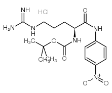 Nα-(叔丁氧羰基)-L-精氨酸4-硝基苯胺盐酸盐结构式