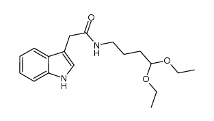 N-(4,4-diethoxybutyl)-2-(3-indolyl)acetamide结构式