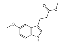 3-(5-甲氧基-吲哚-3-基)-丙酸甲酯结构式