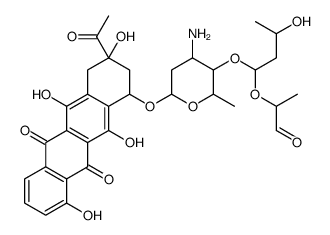 (2S)-2-[(3S)-1-[(2S,3S,4S,6R)-6-[[(1S,3S)-3-acetyl-3,5,10,12-tetrahydroxy-6,11-dioxo-2,4-dihydro-1H-tetracen-1-yl]oxy]-4-amino-2-methyloxan-3-yl]oxy-3-hydroxybutoxy]propanal Structure