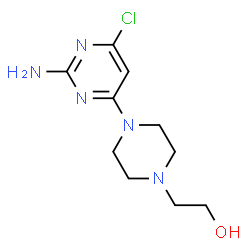 2-[4-(2-amino-6-chloro-4-pyrimidinyl)piperazino]-1-ethanol Structure