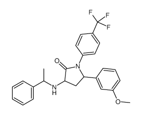 (3R,5R)-5-(3-methoxyphenyl)-3-[[(1R)-1-phenylethyl]amino]-1-[4-(trifluoromethyl)phenyl]pyrrolidin-2-one结构式