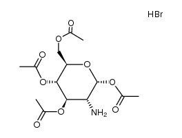 1,3,4,6-tetra-O-acetyl-2-amino-2-deoxy-α-D-glucopyranose hydrobromide Structure