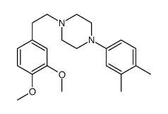 1-[2-(3,4-dimethoxyphenyl)ethyl]-4-(3,4-dimethylphenyl)piperazine结构式