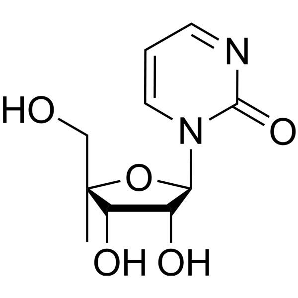 4’-C-Methyl-4-deoxyuridine Structure