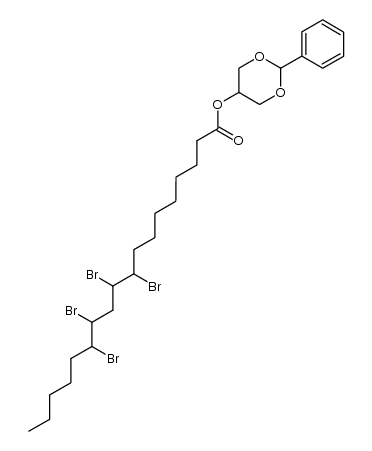 5-[9,10,12,13-Tetrabrom-stearoyloxy]-2-phenyl-[1,3]dioxan Structure