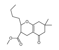 (2R,3S)-2-丁基-7,7-二甲基-5-氧代-3,4,5,6,7,8-六氢-2H-色烯-3-羧酸甲酯结构式