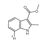 methyl 2-methyl-1H-indole-3-carboxylate-7-d结构式