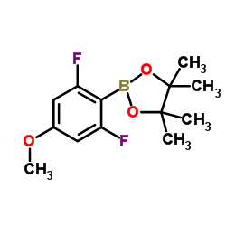 2,6-二氟-4-甲氧基苯硼酸频呢醇酯结构式