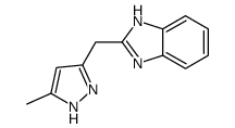 2-[(5-methyl-1H-pyrazol-3-yl)methyl]-1H-benzimidazole结构式