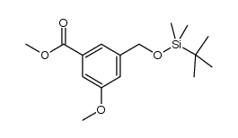 methyl 5-methoxy-3-((tert-butyldimethylsilyl)oxymethyl)benzoate结构式