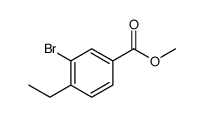 3-溴-4-乙基苯甲酸甲酯结构式