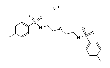 N,N'-Bis((4-methylphenyl)sulfonyl)-bis(2-aminoethyl)-sulfid, Dinatrium-Salz Structure