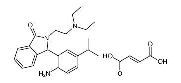 3-(2-amino-5-propan-2-ylphenyl)-2-[2-(diethylamino)ethyl]-3H-isoindol-1-one,(E)-but-2-enedioic acid结构式