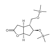 γ-lactone of 2β-trimethylsilyloxymethyl-3α-trimethylsilyloxy-5α-hydroxy-1α-cyclopentylacetic acid Structure