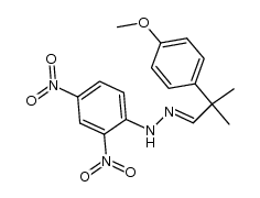 α-(p-methoxyphenyl)-α-methylpropionaldehyde 2,4-dinitrophenylhydrazone Structure