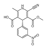 (R)-2-cyano-1,4-dihydro-3-methoxycarbonyl-6-methyl-4-(3-nitrophenyl)-5-pyridinecarboxylate Structure