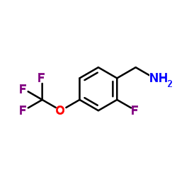1-[2-Fluoro-4-(trifluoromethoxy)phenyl]methanamine结构式