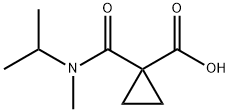 1-[甲基(丙-2-基)氨基甲酰基]环丙烷-1-羧酸结构式