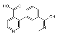 3-[3-(methylcarbamoyl)phenyl]pyridine-4-carboxylic acid Structure