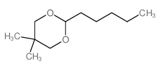 1,3-Dioxane,5,5-dimethyl-2-pentyl-结构式