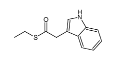 S-ethyl 2-(1H-indol-3-yl)ethanethioate结构式