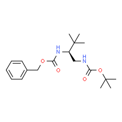 (S)-苄基叔丁基 (3,3-二甲基丁烷-1,2-二基)二氨基甲酸酯结构式